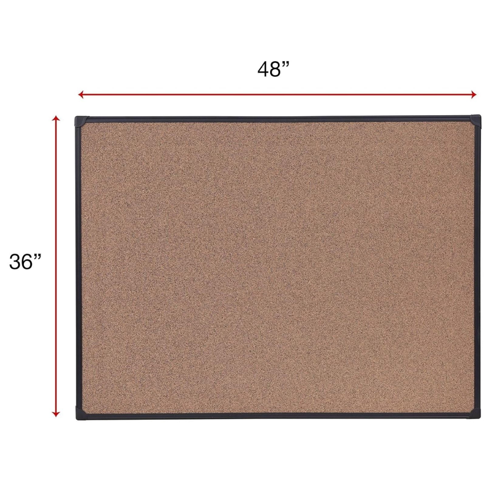UNV43023 in. x 36 in. Black Frame Tech Cork Board