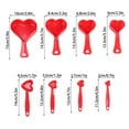 thumbnail image 3 of HaoXun 8 Pcs Heart Shaped Measuring Spoons - Plastic Multicolor Kitchen Tool Set for Baking and Cooking, 3 of 8