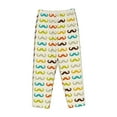 thumbnail image 4 of Sigee Colorful Mustache Print Women's Soft Pajama Pants - Breathable and Comfortable Lounge Sleep Bottoms with Elastic Waistband and Pockets-Small, 4 of 9