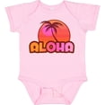 thumbnail image 3 of Inktastic Pink Aloha Palm Girls Baby Bodysuit, 3 of 5
