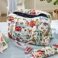 thumbnail image 4 of Vera Bradley Women's Cotton Weekender Travel Bag Fresh-Cut Floral Green, 4 of 7