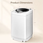 Portable 7.7 lbs Automatic Laundry Washing Machine with Drain Pump (Mini) - 16.9''x16.9''x29.5''(L x W x H)