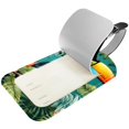 thumbnail image 2 of Square 2Pack PU Leather Toucan Cruise Luggage Tag with Privacy Cover and Name ID Tag for Travel Handbags Backpacks Luggage Tags, 2 of 6