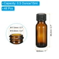 thumbnail image 2 of Uxcell 0.5oz(15ml) Glass Sample Bottle Dispensing Bottle with Black Poly Cone Cap, 48Pcs, Amber, 2 of 5