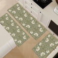 thumbnail image 3 of William Morris Vintage Floral Kitchen Rugs Sets of 3,Non Slip Rubber Kitchen Mats for Floor Farmhouse Washable Kitchen Area Rugs Floor Carpet Runners for Hallway Laundry Room,Sage Green/Yellow, 3 of 6