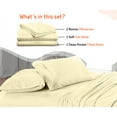 thumbnail image 2 of SGI Bedding 600 TC Egyptian Cotton Bed Sheet Set - Alberta King Size Sheets 600 Count Sheets Soft, Durable Sheets Cotton Sheets in 600 TC 18" Deep, Ivory Stripe, 2 of 8