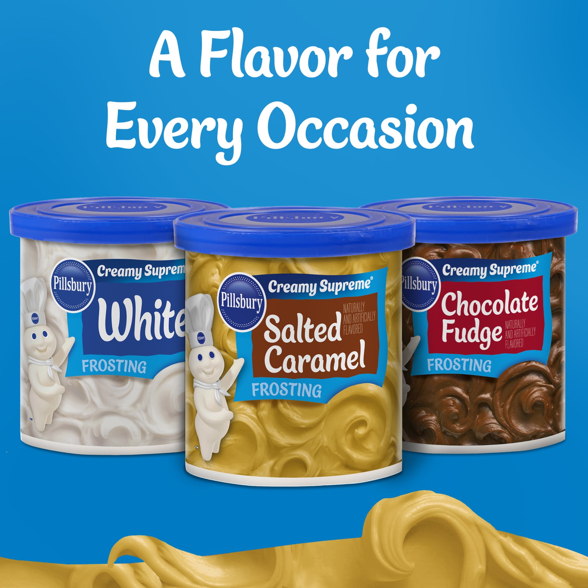 Pillsbury Creamy Supreme Salted Caramel Frosting, 16 oz Tub
