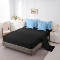thumbnail image 5 of Feelyou Kawaii Blue Cartoon Coral Shark Twin Bedding Sets for Boys Girls, Cute Kids Starfish Marine Bedding Comforter Set, Blue, Black Reversible, 7-Piece, 5 of 7