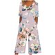thumbnail image 1 of Pantalones de Vestido Casual para las Mujeres Impresión Floral Manga Corta con Cuello en V Cremallera Lateral Bolsillo Pantalones de Sudadera para Primavera Verano, 1 of 5