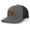 Charcoal/Black, variant on Scenic Deer Engraved Leather Patch Mens Trucker Hat Baseball Cap, Loden/Black