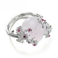 thumbnail image 6 of SPRING PARK Fashion Creative Flower Women Ring Oval Gemstone Ring Wedding Jewelry Gift, 6 of 6