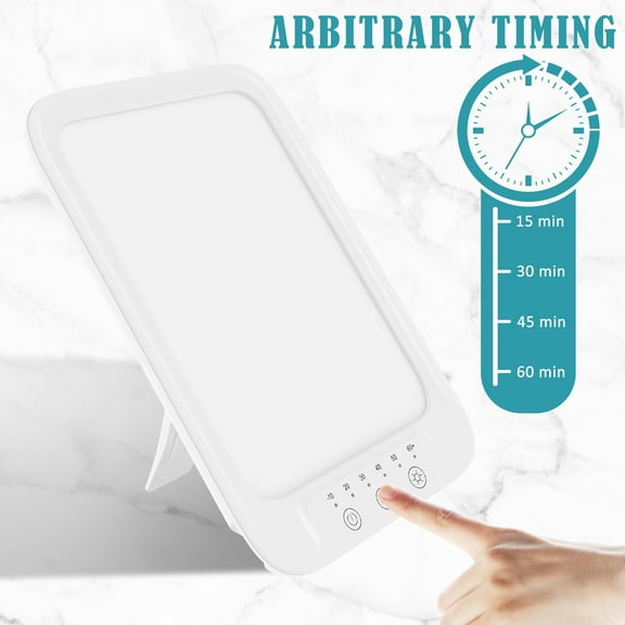 Eummy Light Therapy Lamp 27000-32000 Lux Natural LED Daylight Lamp 2800-6000K Simulated Sunlight Lamp Adjustable 3 Color Temperature 6 Timer 10 Brightness for Indoor Home Seasonal Depression