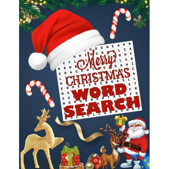 Merry Christmas word search.: Easy Large Print word search Puzzle Book for Adults, Kids & Everyone for the 25 Days o, (Paperback)