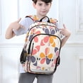 thumbnail image 6 of FORMRS Unisex School Backpack 17" Student Travel Bag with Laptop Compartment, Purple Retro Flower, 6 of 7