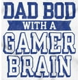 thumbnail image 2 of Fathers Day Dad Bod Video Gamer Brain Men's Big & Tall Crewneck Graphic Tee Brisco Brands 5X, 2 of 3