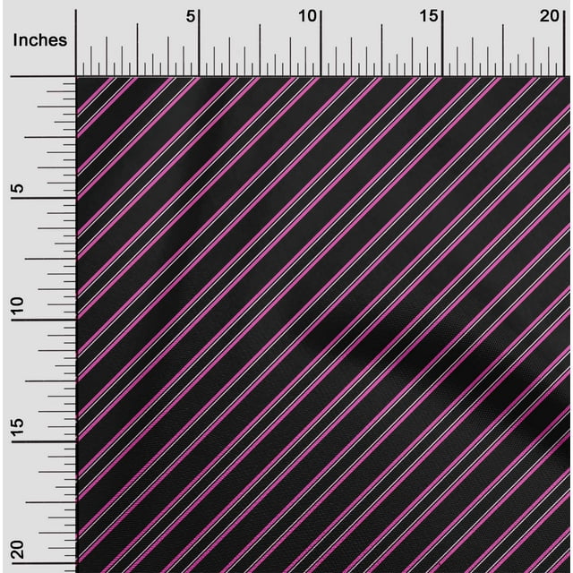 oneOone Tissu Velours Noir Rayé Tissu pour Robe Tissu Imprimé au Mètre 58 Pouces de Large