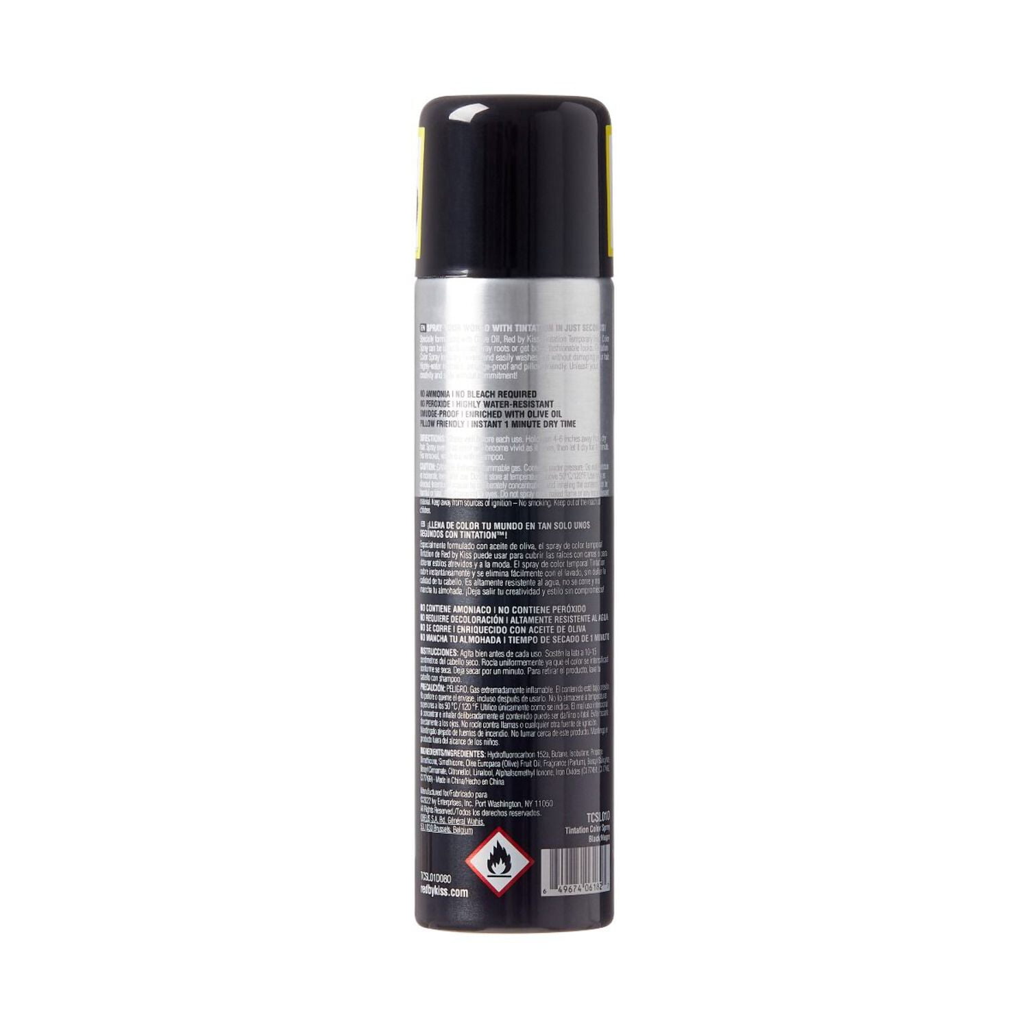 KISS Tintation Temporary Color Spray, Black
