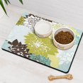 thumbnail image 3 of Boho Retro Floral Pet Feeding Mat-Absorbent Pet Placemat for Food and Water Bowl, with Waterproof Rubber Backing, Quick Dry Water Dispenser Mat for Dog and Cat (16"x24"), 3 of 7