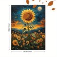 thumbnail image 3 of Qisvanset Framed Canvas Wall Art 12x16 Inch Moonlit Sunflower Starry Night Botanical Art, 3 of 5