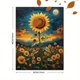 thumbnail image 3 of Qisvanset Framed Canvas Wall Art 12x16 Inch Moonlit Sunflower Starry Night Botanical Art, 3 of 5