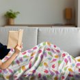 thumbnail image 3 of Ice Cream Soft Flannel Fleece Throw Blanket, Cartoon Style Cones with Vibrant Colored Creamy Scoops and Popsicles Tooth, Cozy Plush for Indoor and Outdoor Use, 50" x 70", Multicolor, by Ambesonne, 3 of 5