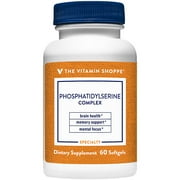 Phosphatidylserine Complex 500mg Softgel – Supports Healthy Brain Cognitive Function, Promotes Memory, Focus Brain Activity – 500mg of SharpPS™,Branded Ingredient (60 Softgels) by The Vitamin Shoppe