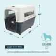 thumbnail image 3 of SportPet Designs Airline Approved Plastic Dog Kennel with Wheels, XX-Large, 3 of 12