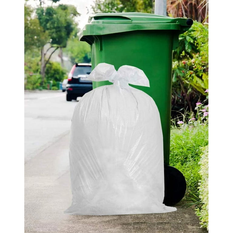 Plasticplace 95-96 Gallon Garbage Can Liners 1.5 Mil Clear Heavy Duty Trash - 25 Count