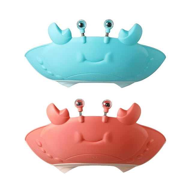 Miangastore 2pcs Baby Shower Caps Silicone Hair Washing Hat Adjustable Kids Shampoo Caps