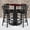 Mahogany Top/Black Vinyl Seat, variant on Emma + Oliver 24" x 42" Mahogany Table Set-4 Ladder Back Stools,Black Seat