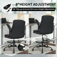 thumbnail image 4 of Misolant Tall Office Chair, Drafting Chair for Standing Desk, Executive Chair with Adjustable Height and Flip-up Armrest, Leather Drafting Chair, High Office Chair for Counter Height Desk, 4 of 6