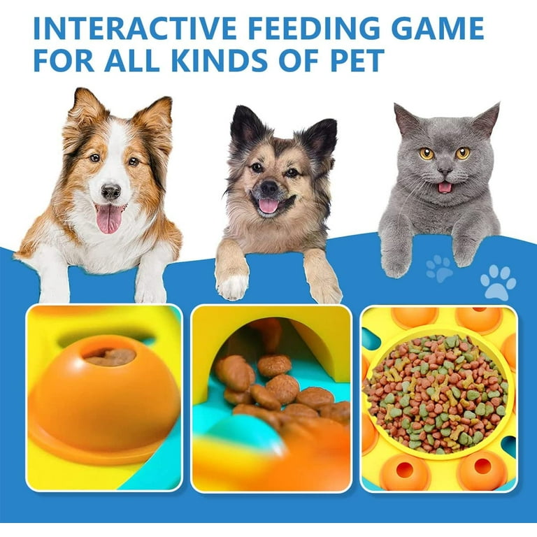 KADTC Interactive Dog Puzzle Toys for Boredom Stimulating Slow Food Feeder  Bowl,Puppy Brain Mental Stimulation Mentally Toy Treat Dispenser Advanced