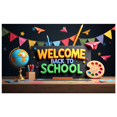 thumbnail image 3 of LUUFILx Colorful Welcome Back to School Banner Backdrop Background Party Decorations for Classroom Entrance School Event Photo Booth Supplies, 3 of 8