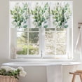 thumbnail image 4 of Impressionist Style Valances for Windows, 42 x 18in, Modern Style Green Breach Rod Pocket Kitchen Valance Curtain Light Filtering Window Treatments for Living Room Bedroom, 1 Panel, 4 of 7