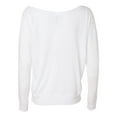 thumbnail image 3 of BELLA + CANVAS Women’s Flowy Off Shoulder Long Sleeve Tee (White, S), 3 of 5
