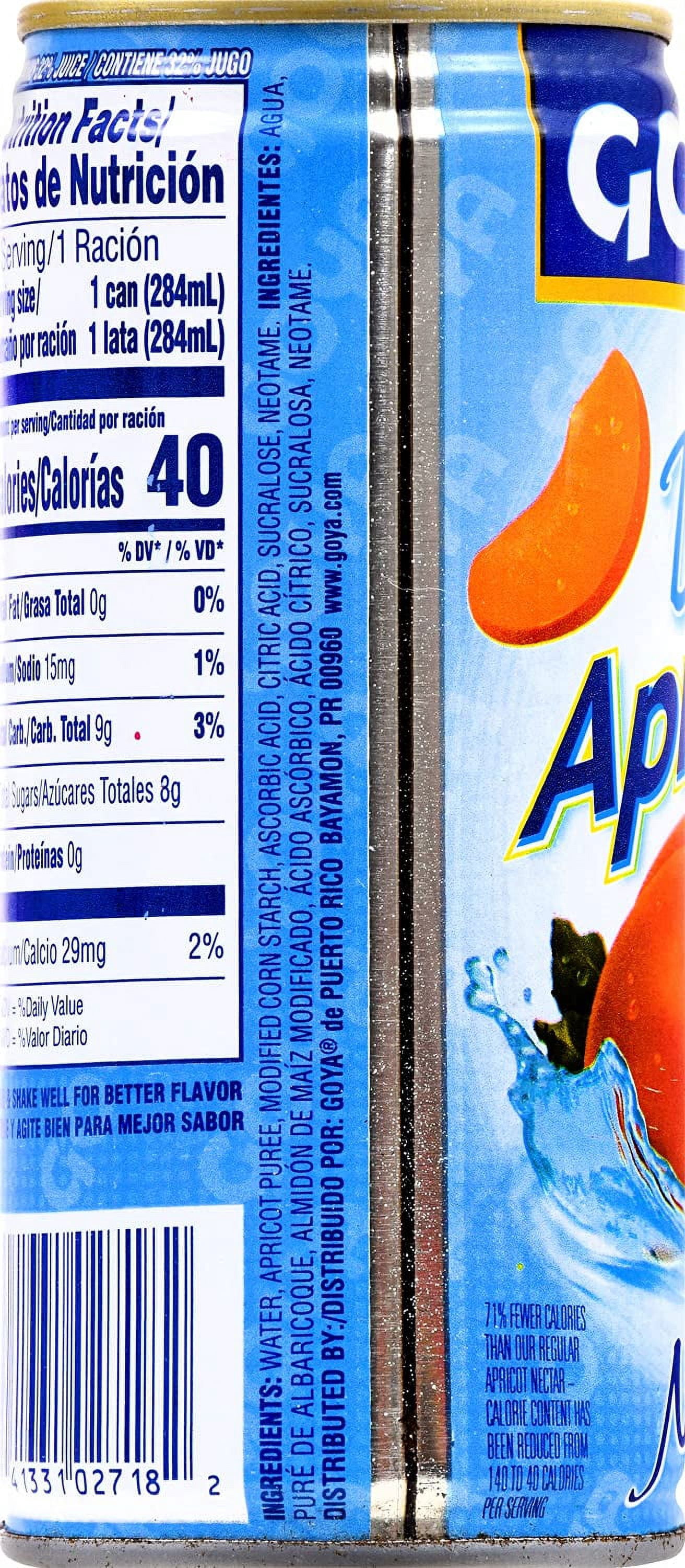 Goya Diet Apricot Nectar 9.6Oz.