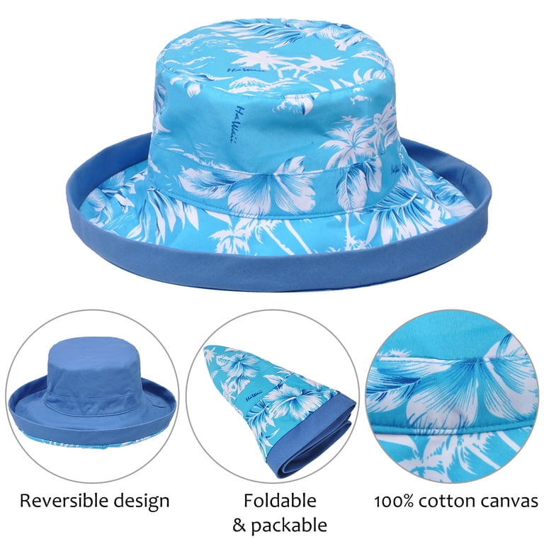 Sun Blocker Sun Hat for women, Canvas Reversible Bucket Hat  display picture 2