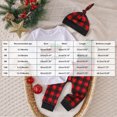 thumbnail image 4 of HCNTES Boys Winter Outfits My First Christmas Baby Boy Baby Boy Fall Clothes Long Sleeve Xmas Tree Car Romper Red Plaid Pants 0 6 9 12 18 24 Months Boys Autumn Fall Set, 4 of 8