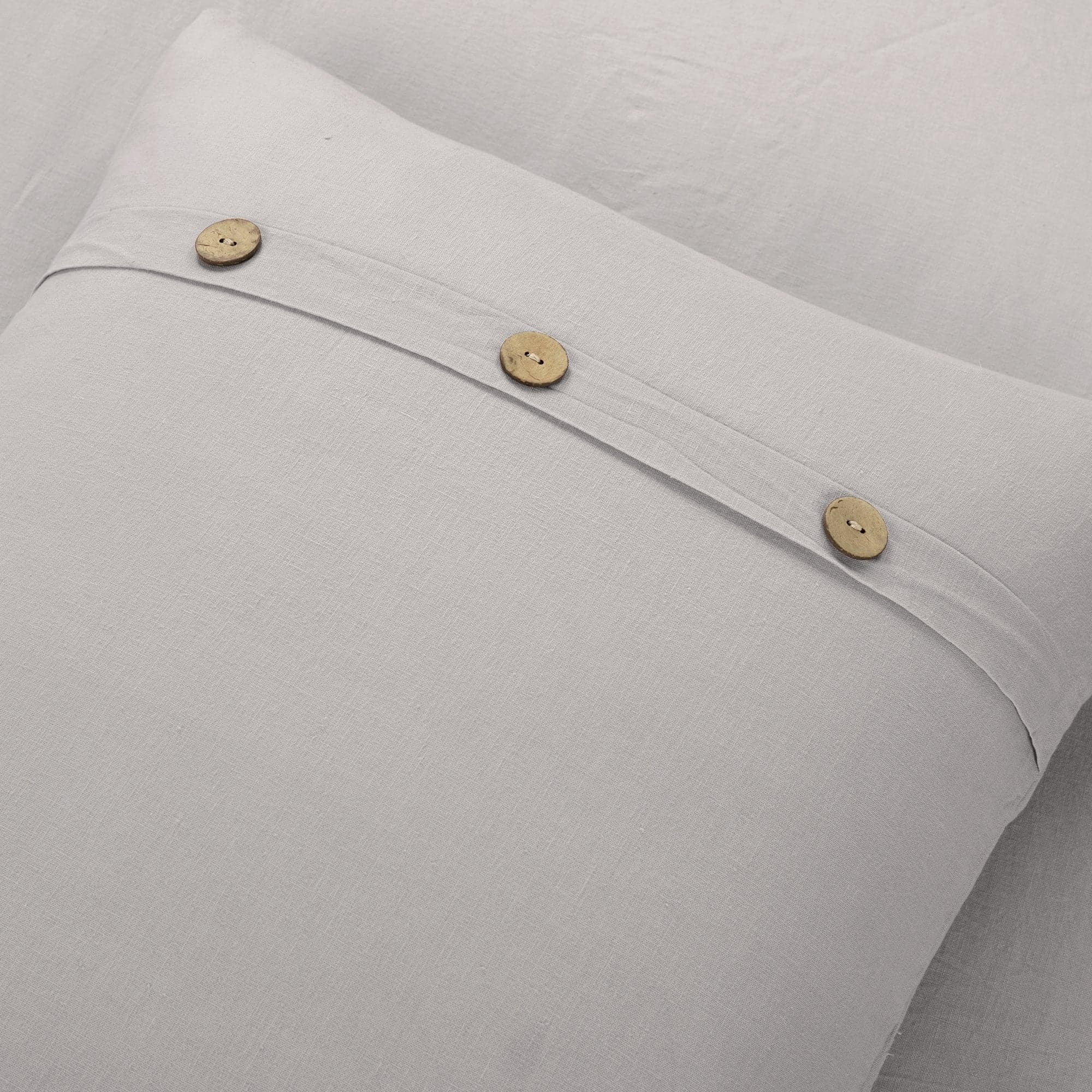 Lush Decor Belgian Flax Duvet Cover - Gray - Full/Queen