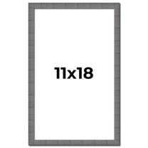11x18 Frame Blue Kingsley Pewter Solid Wood Picture Frame Width 0.75 Inches |Interior Depth 0.5