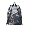 thumbnail image 2 of Lsque Mountain White Dragon Pattern Canvas Daypack, Durable Backpack, High-quality Versatile Backpack,Vintage Compact Backpack-Small, 2 of 6