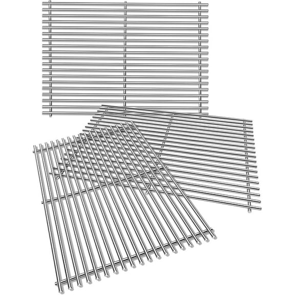 18 7/8" 304 Stainless Steel Grill Grates for Weber Genesis ii E-610 S-610 Genesis ii LX E-640 S-640 Grill Replacement Parts for Weber Genesis ii 600 Series 66803 66096 Gas Grills 3 Pack