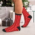 thumbnail image 7 of KLL White and Green Polka Dot Print Cool Socks Men's Women's Crew Socks Funny Crazy Novelty Stockings, 7 of 7