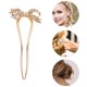 thumbnail image 3 of Ofertas Únicas 1 Pc Horquilla Decorativa de Moda en Forma de U para Mujeres Tono Dorado, 3 of 5