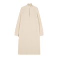 thumbnail image 5 of Suéter holgado de estilo coreano hasta la rodilla con solapa y largo medio para mujer, vestido básico de punto para otoño e invierno, 5 of 5