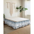 thumbnail image 2 of Blue White Bed Skirt King Size 16 Inch Drop, Fall Pumpkin Eucalyptus Leaves Ombre Thanksgiving Wrap Around Dust Ruffle Bedskirts, Wrinkle & Fade Resistant Easy Fit Bedskirt with Adjustable Elastic, 2 of 8