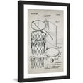 thumbnail image 2 of "Basketball Hoop 1925 Old Paper" Framed Painting Print, 2 of 4
