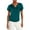 Emerald, variant on Aqua Womens Floral Split Neck Pullover Top