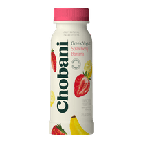 Chobani Low-Fat Greek Yogurt Drink Strawberry Banana 7 fl oz Bottle