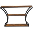 thumbnail image 1 of VASAGLE Mesa de consola, Mesa de entrada, Patas curvas, Tabelro alargado, para Salón, Pasillo, Dormitorio, Marrón Rústico y Negro, 1 of 5